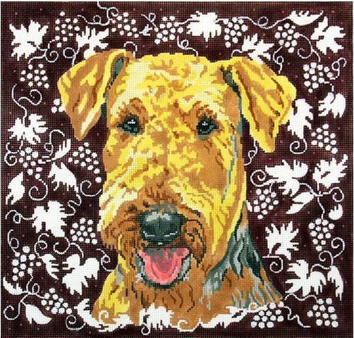 click here to view larger image of Airedale II (hand painted canvases)