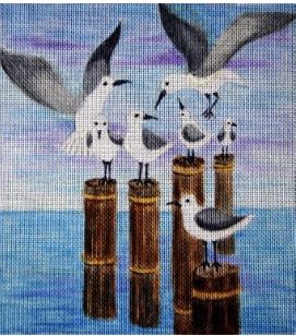 click here to view larger image of Seagulls  (hand painted canvases)