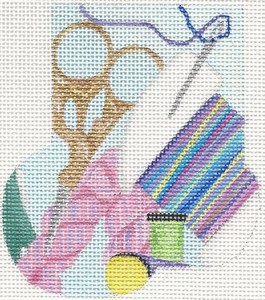 click here to view larger image of Needlepoint Accessory Mini-Sock (hand painted canvases)