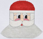 click here to view larger image of Silver Bell Santa   (hand painted canvases)