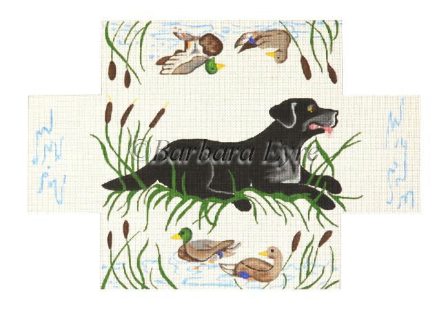 click here to view larger image of Black Lab Brick Cover (hand painted canvases)