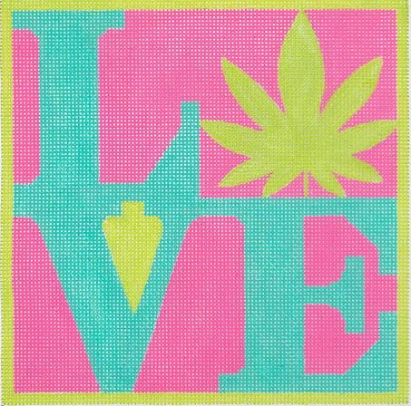 click here to view larger image of Weed LOVE (hand painted canvases 2)