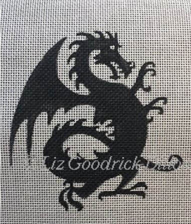 click here to view larger image of Dragon Silhouette (hand painted canvases)