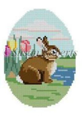 click here to view larger image of Bunny In Tulips (hand painted canvases)