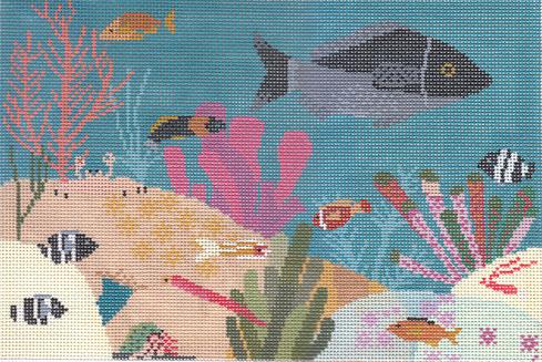 click here to view larger image of Aquarium (hand painted canvases)