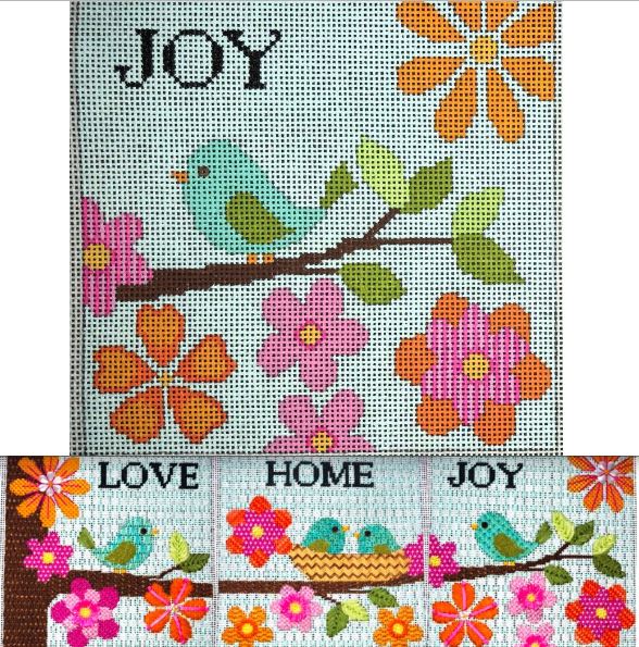 click here to view larger image of Bird on a Branch - Joy (hand painted canvases)