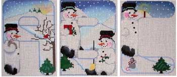 click here to view larger image of Alpha Snowmen Alphabet (hand painted canvases)