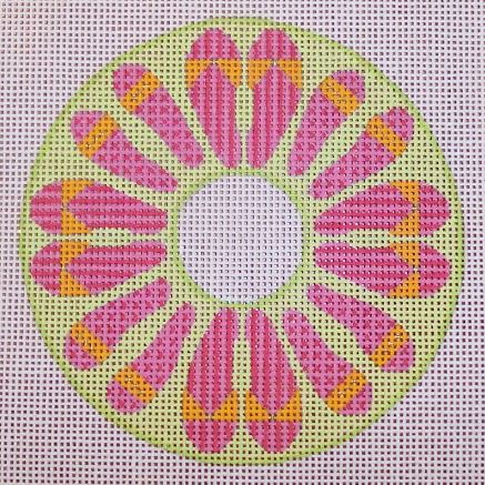 click here to view larger image of Flip Flop Wreath - Tickled Pink Series  (hand painted canvases)