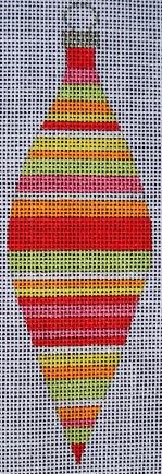 click here to view larger image of Raspberry Stripe Tear Drop  (hand painted canvases)