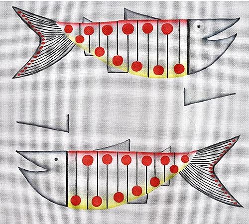 click here to view larger image of Big Spotted Fish (hand painted canvases)