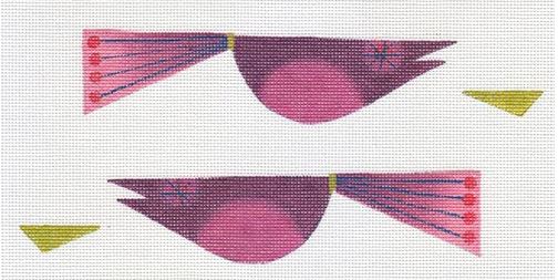 click here to view larger image of Sharp Pink Fish (hand painted canvases)