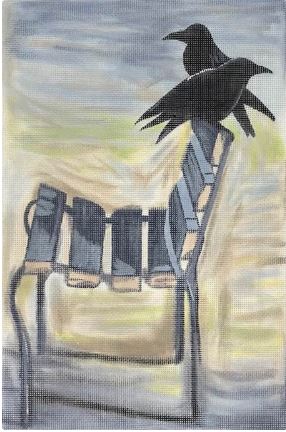 click here to view larger image of Crows on Beach (hand painted canvases)