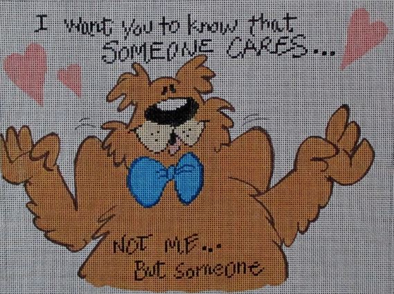click here to view larger image of Don't Care Bear (hand painted canvases)