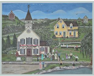 click here to view larger image of 4th of July Picnic (hand painted canvases)