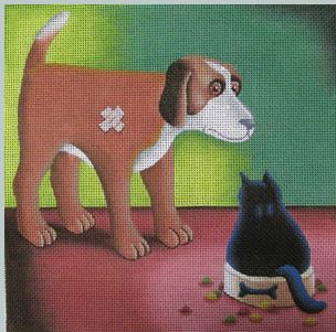 click here to view larger image of Dogs Dinner (hand painted canvases)