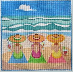 click here to view larger image of Day at the Beach (hand painted canvases)