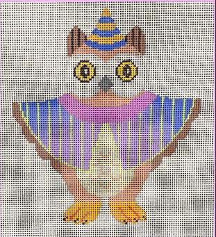 click here to view larger image of Owl with Cape (hand painted canvases)