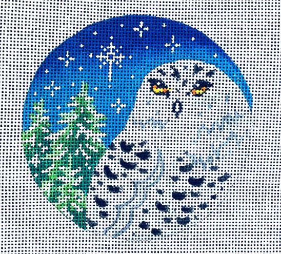 click here to view larger image of Snow Owl & Fir Trees (hand painted canvases)