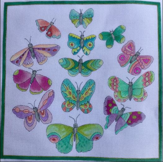 click here to view larger image of Butterfly Fantasy (hand painted canvases)