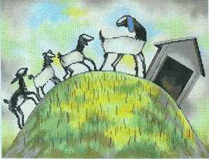 click here to view larger image of Goats on a Hill (hand painted canvases)