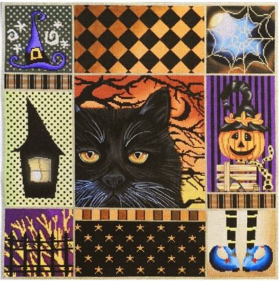 click here to view larger image of Halloween Collage 2016 (hand painted canvases)