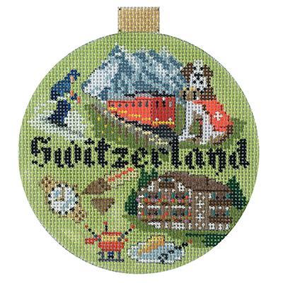 click here to view larger image of Travel Round - Switzerland (hand painted canvases)