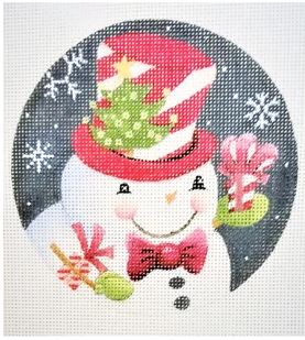 click here to view larger image of Christmas Tree Hat Snowman (hand painted canvases)