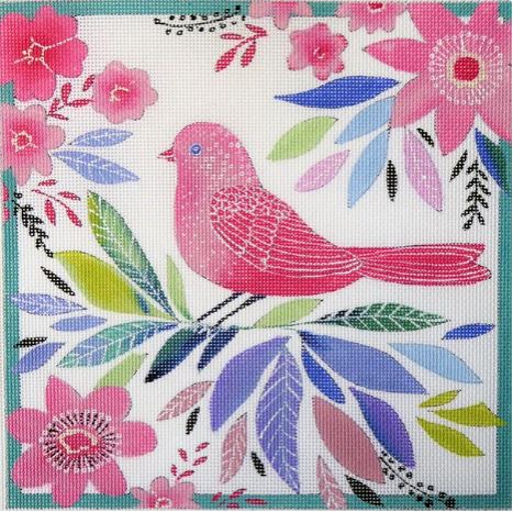 click here to view larger image of Pink Bird (hand painted canvases)