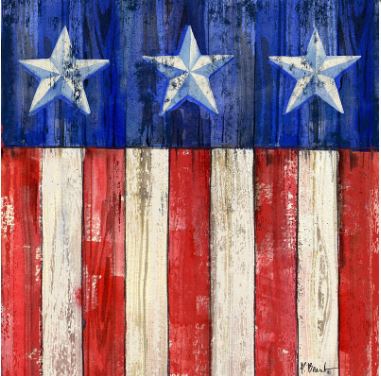 click here to view larger image of All-American Flag IV Coaster (hand painted canvases)