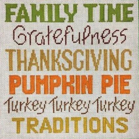 click here to view larger image of Thanksgiving Words (hand painted canvases)