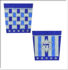 click here to view larger image of Judaic Basket (hand painted canvases)