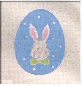 click here to view larger image of Bunny Face Flat Egg (hand painted canvases)