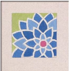 click here to view larger image of Blue Graphic Flower (printed canvas)