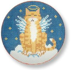click here to view larger image of Wishful Angel Cat (hand painted canvases)