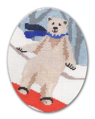 click here to view larger image of Boarding Bear (hand painted canvases)