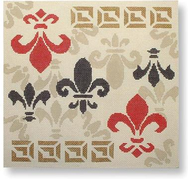 click here to view larger image of Fleur de Lis (hand painted canvases)