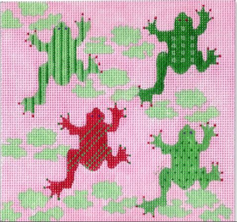 click here to view larger image of Frogs (hand painted canvases)