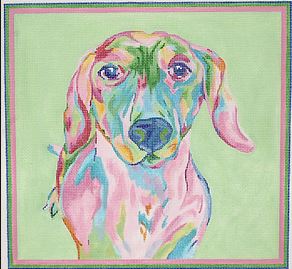 click here to view larger image of Dachshund  (hand painted canvases 2)