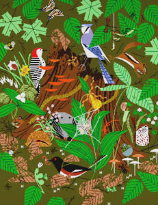 click here to view larger image of Woodland Wonders  (hand painted canvases)