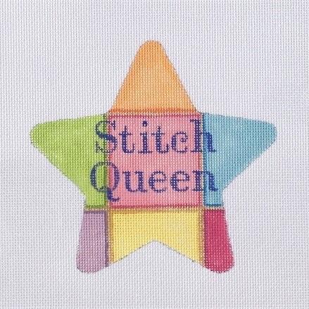 click here to view larger image of Stitch Queen Star (hand painted canvases)