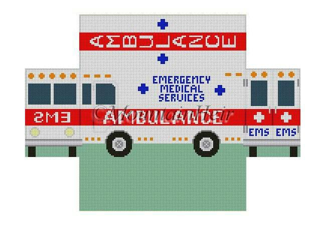 click here to view larger image of Ambulance Brick Cover  (hand painted canvases)
