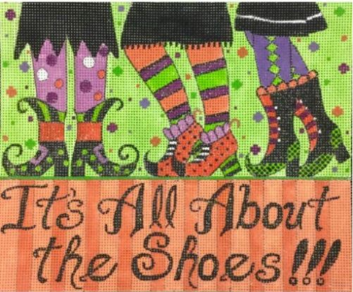 click here to view larger image of All about the Shoes (hand painted canvases)