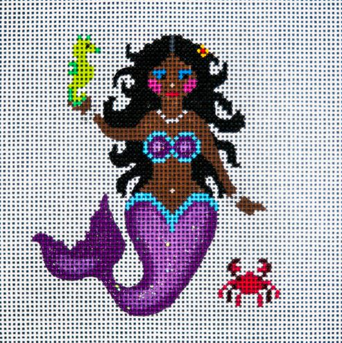 click here to view larger image of Dark Skinned Mermaid (hand painted canvases)