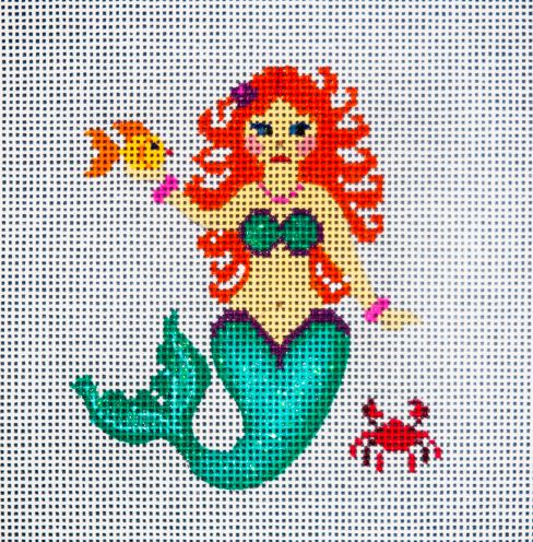 click here to view larger image of Redheaded Mermaid (hand painted canvases)