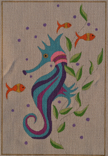 click here to view larger image of Suzy Seahorse (hand painted canvases)