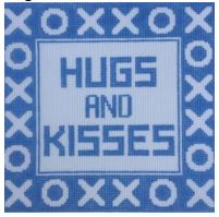 click here to view larger image of Hugs & Kisses - Blue (hand painted canvases)