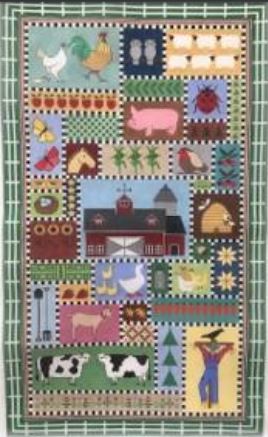 click here to view larger image of Country Farm Rug (hand painted canvases)