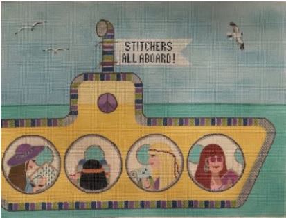 click here to view larger image of Stitchers All Aboard ! (hand painted canvases)