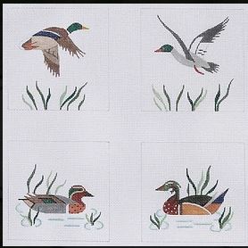 click here to view larger image of Wild Duck Coasters (hand painted canvases 2)