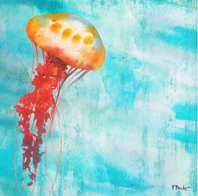 click here to view larger image of Arianna Jellyfish II (hand painted canvases)